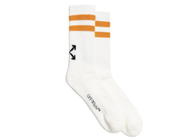 OFF-WHITE Striped Socks White/Orange