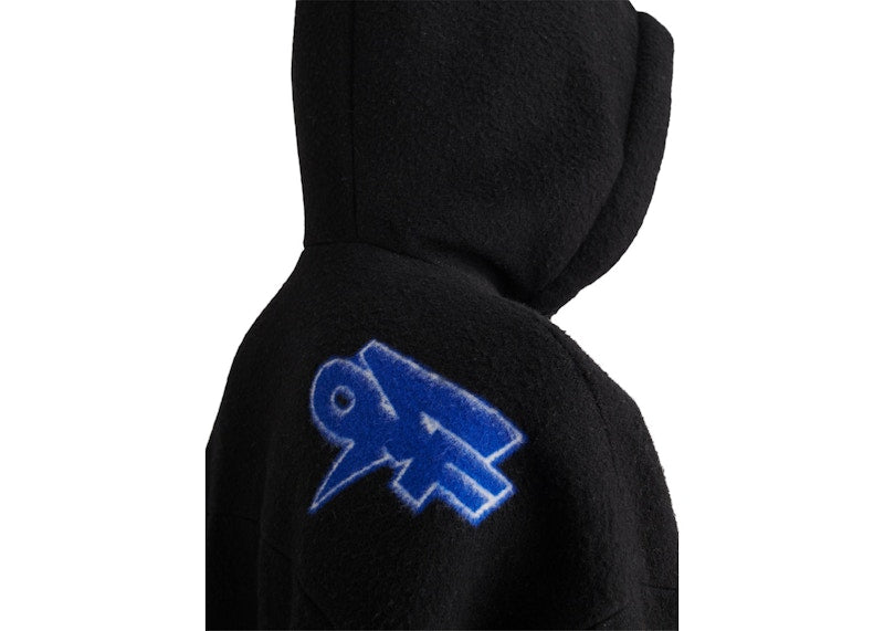 OFF-WHITE Thund Arrow Wool Over Zip Hoodie Black/Blue