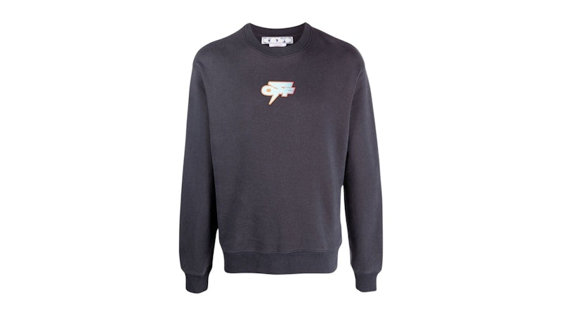 OFF-WHITE Thunder Skate Fit Crewneck Navy Sweatshirt Blue