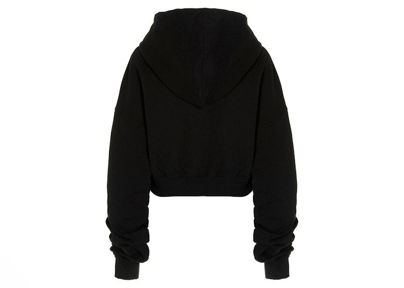 OFF-WHITE Women's For All Helv Crop Over Hoodie Black/White