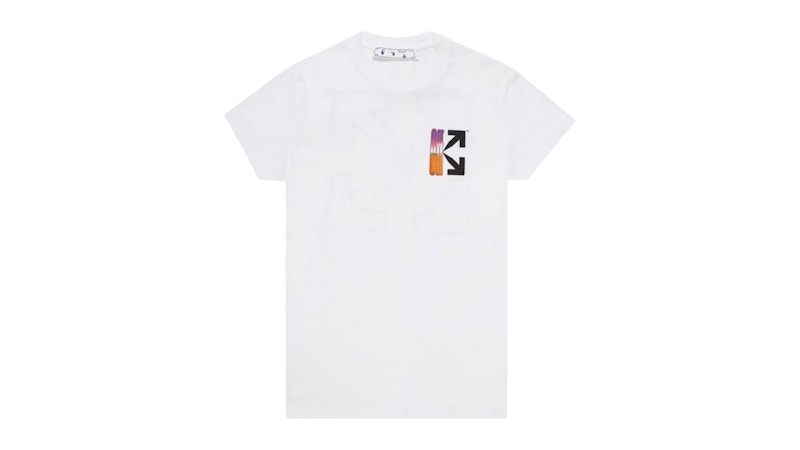 OFF-WHITE Women's Gradient Arrows Logo Slim Fit T-Shirt White