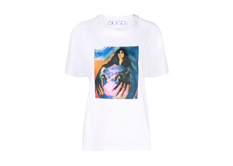 OFF-WHITE Women's Mirko Artist Front Regular T-Shirt White/Multi