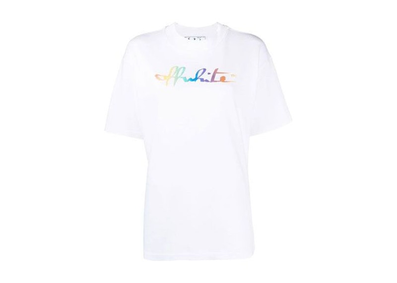 OFF-WHITE Women's Rainbow Tomboy T-Shirt White/Multi