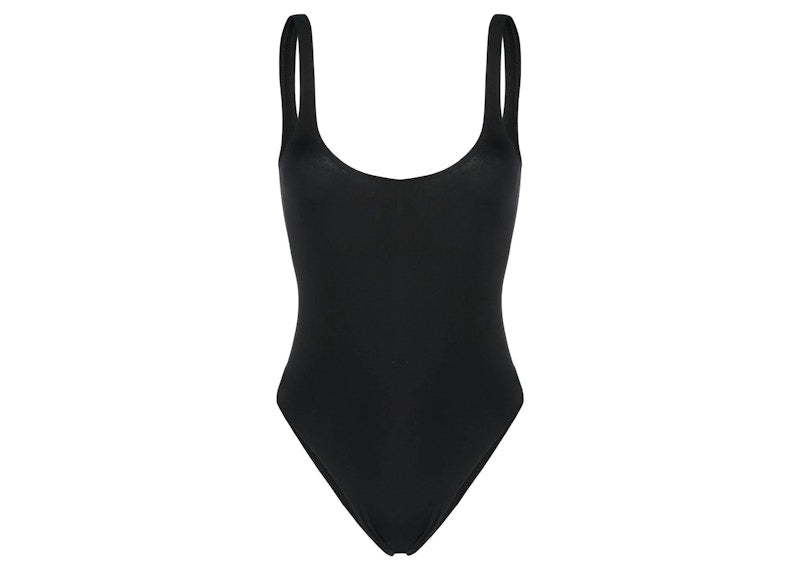 OFF-WHITE Women's Zip Costume Swimsuit Black/White
