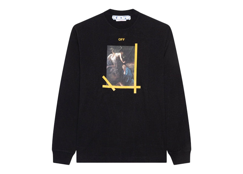 OFF-WHITE Arrow Caravaggio Ann Skate L/S Tee Black/Yellow