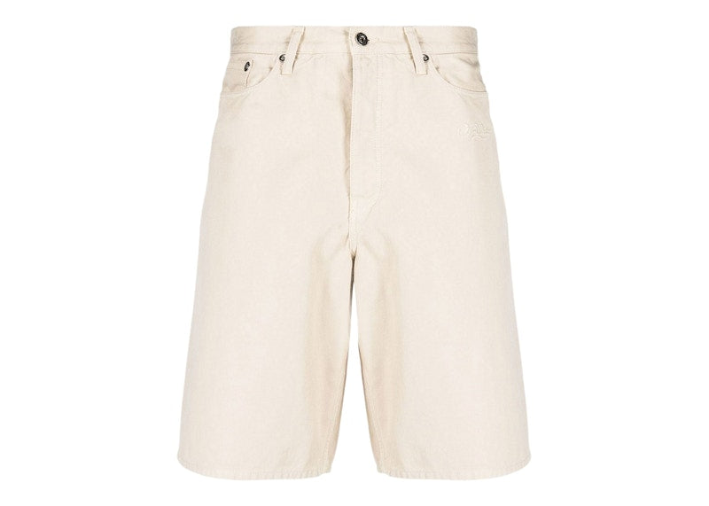 OFF-WHITE Wave Off Canvas Utility Shorts Beige