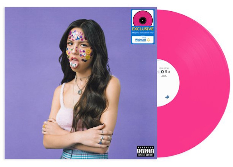 Olivia Rodrigo Sour Walmart Exclusive LP Vinyl Transparent Magenta