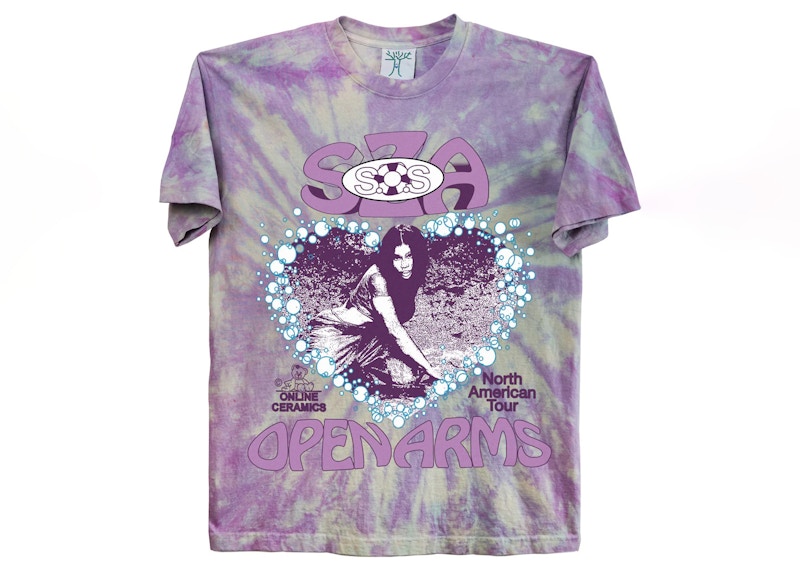 Online Ceramics SZA Open Arms Tee Hand Dyed