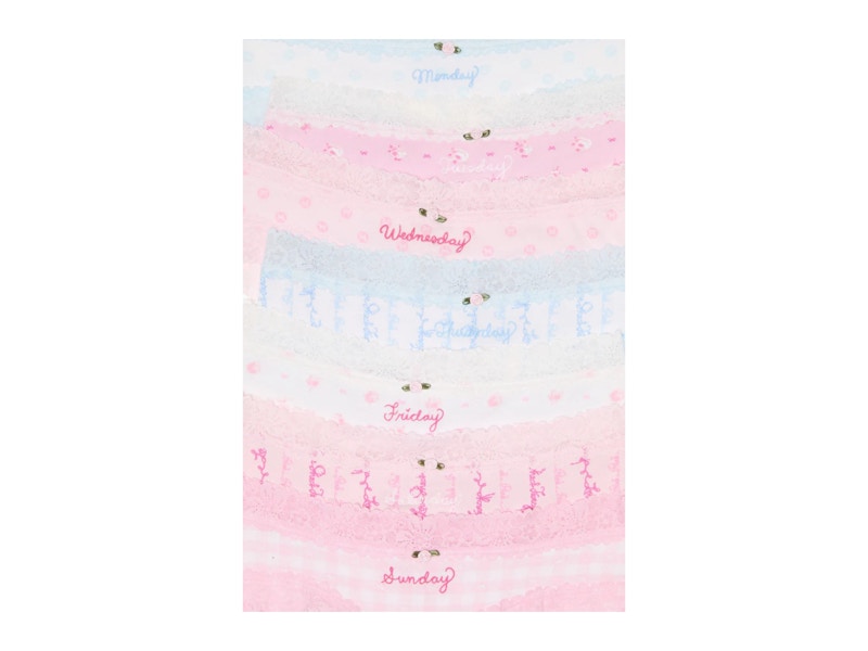 PINK x LoveShackFancy 7-Pack Cheeky Panties Day Of The Week Pack
