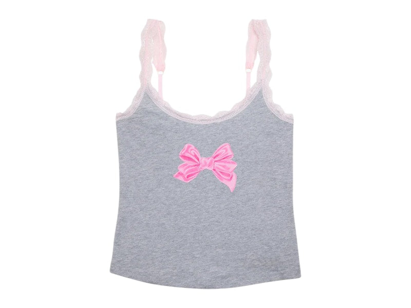 PINK x LoveShackFancy Cotton Cami Medium Heather Grey
