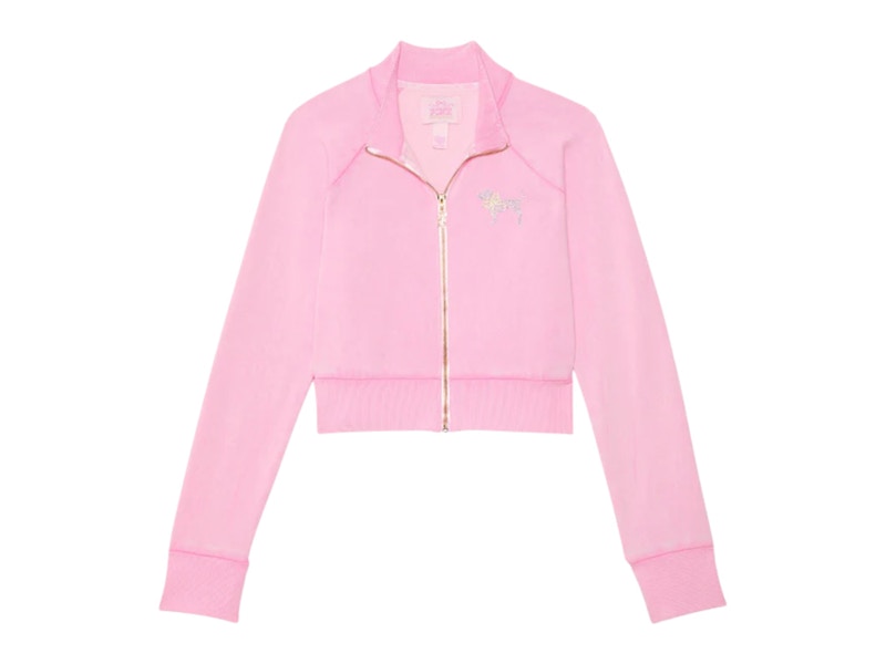 PINK x LoveShackFancy Reissued Full-Zip Sweatshirt Pink Lollipop