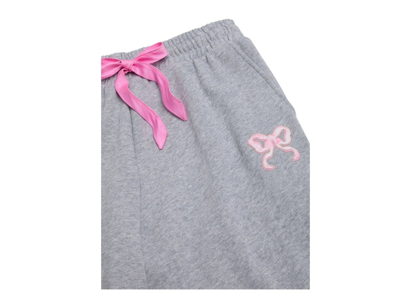 PINK x LoveShackFancy Wide-Leg Sweatpants Medium Heather Grey