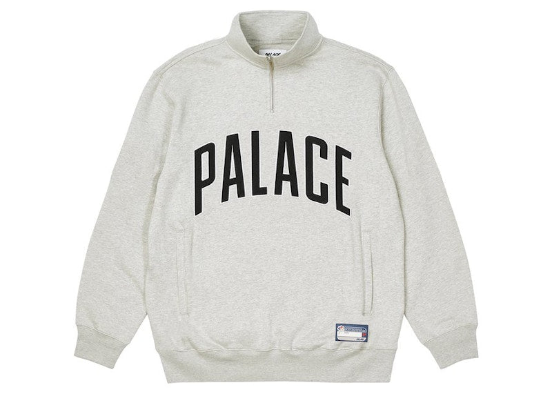 Palace 1/4 Zip Funnel Grey Marl