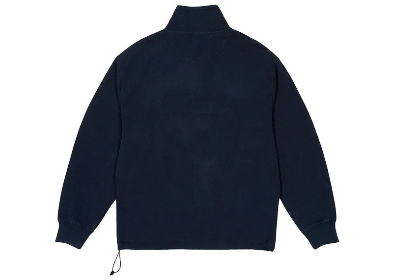 Palace 1/4 Zip Washed Funnel Navy
