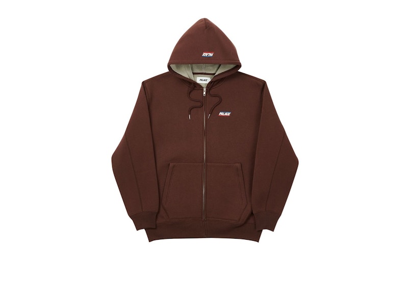 Palace ARD Quality Zip Hood Brown