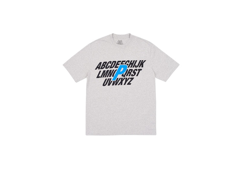 Palace Alpha T-shirt Grey Marl/Black/Blue
