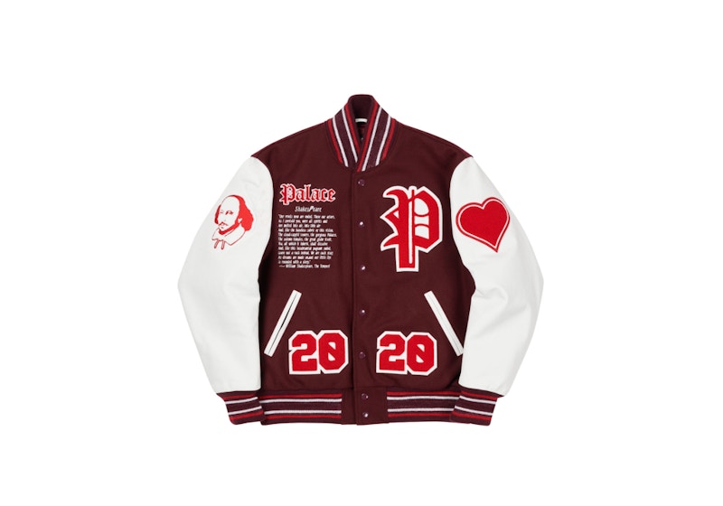Palace As You Like It Varsity Jacket Burgundy