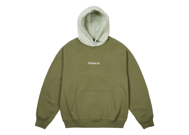 Palace Baffled Font Hood The Deep Green