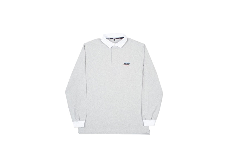 Palace Basically A Rugby Top Grey Marl