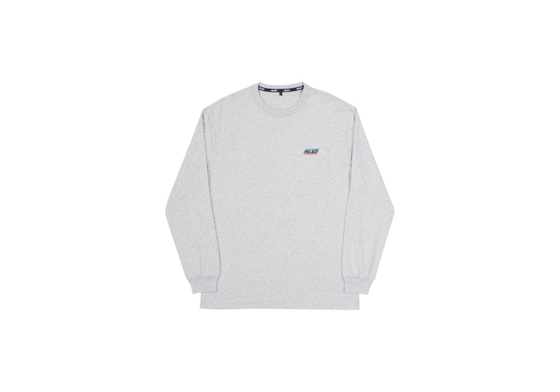 Palace Basically a Pocket Longsleeve Grey Marl