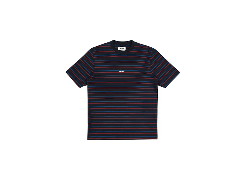 Palace Basically a Stripe T-shirt Black/Blue/Red