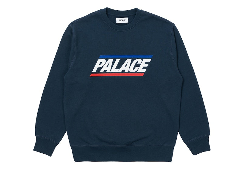 Palace Basics Logo Crew Navy
