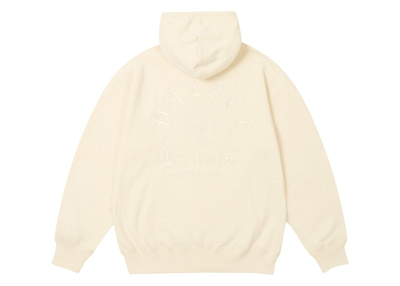 Palace x Beams Plus Graphic Hood Whisper White