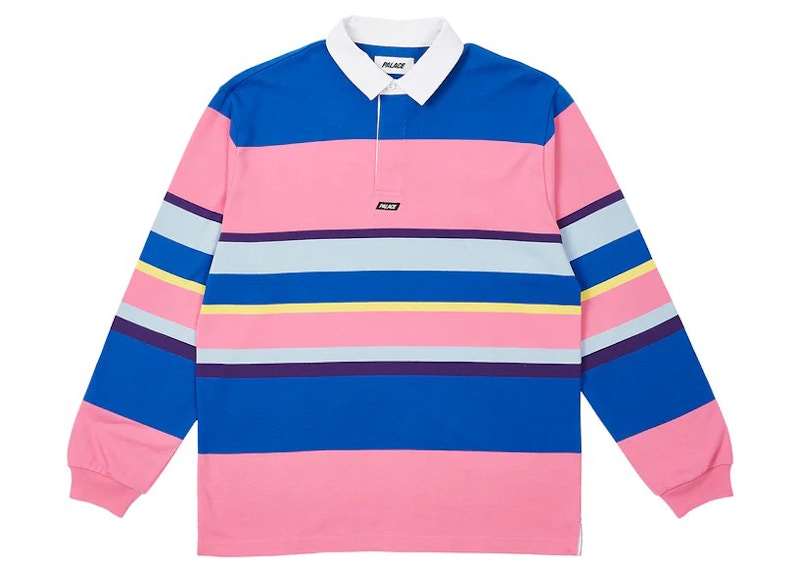 Palace Big Stripe Rugby Top Pink