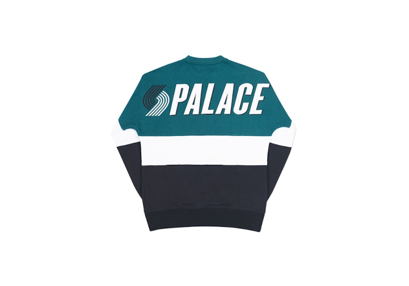 Palace Blazed Drop Shoulder Crew Green/White