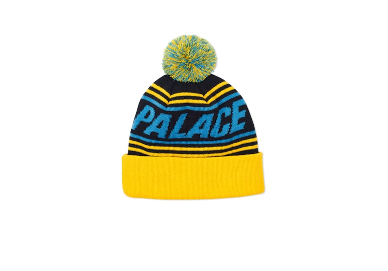 Palace Bobble Hat Blue/Yellow