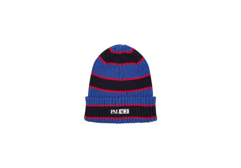 Palace Border Beanie Navy/Red