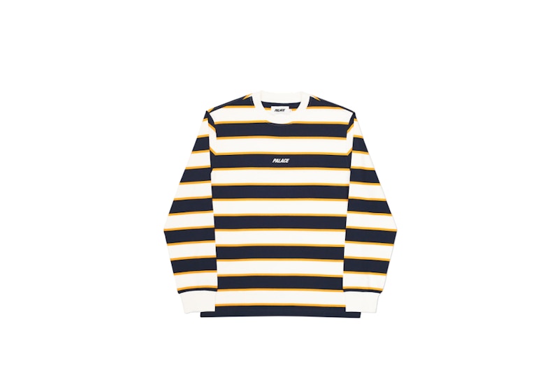Palace Border Longsleeve White/Navy