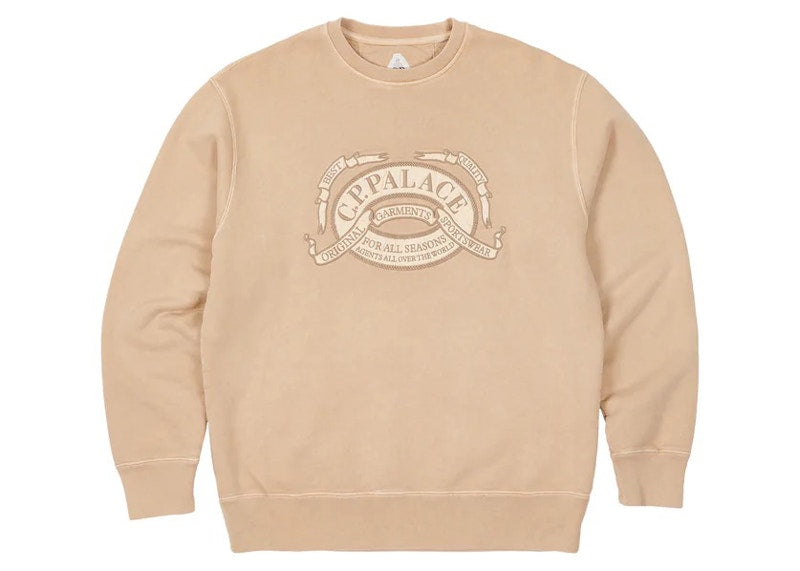 Palace C.P. Company Classic Over Dyed Crew Stone