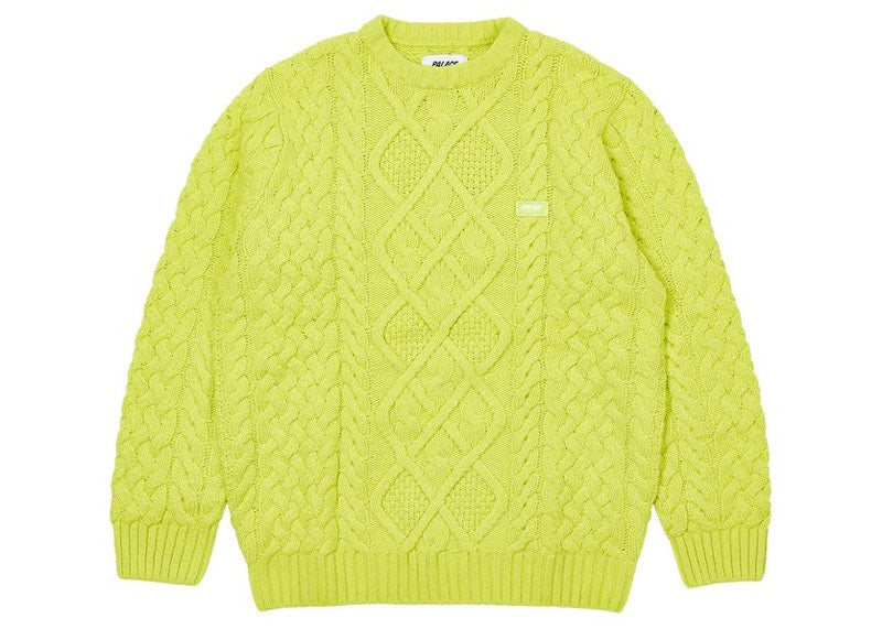 Palace Cable Knit Neon Green