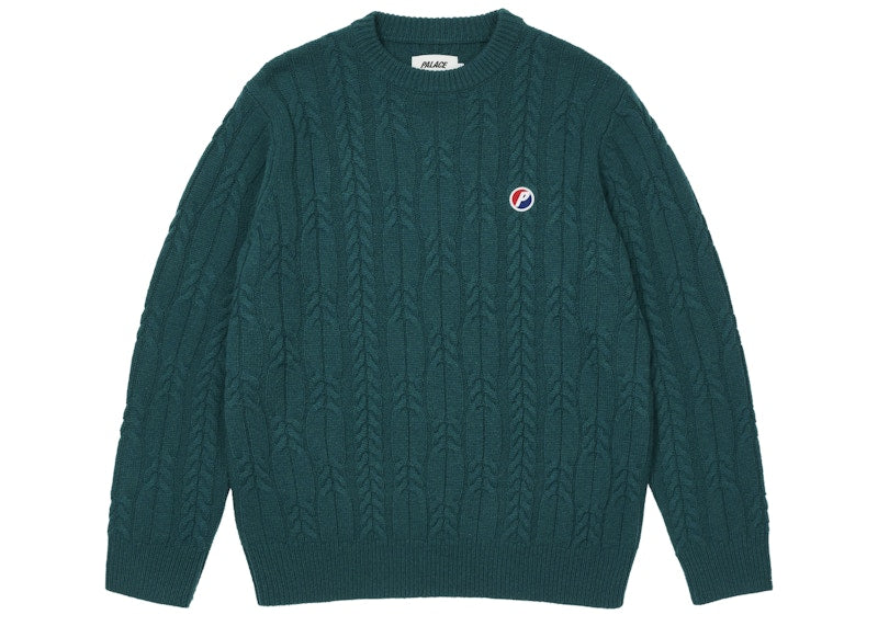 Palace Cable Knit Teal