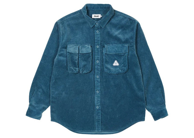 Palace Cargo Cord Shirt Blue