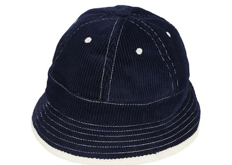 Palace Chain Stitch Bell Bucket Hat Navy
