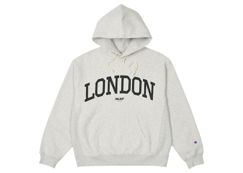 Palace Champion London Shop Hood Grey Marl
