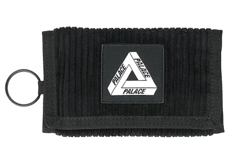 Palace Corduroy Tri Wallet Black