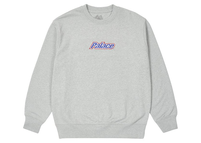 Palace Current Crew Light Grey Marl