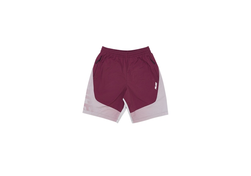 Palace D. Fade Shell Shorts Grey/Burgundy