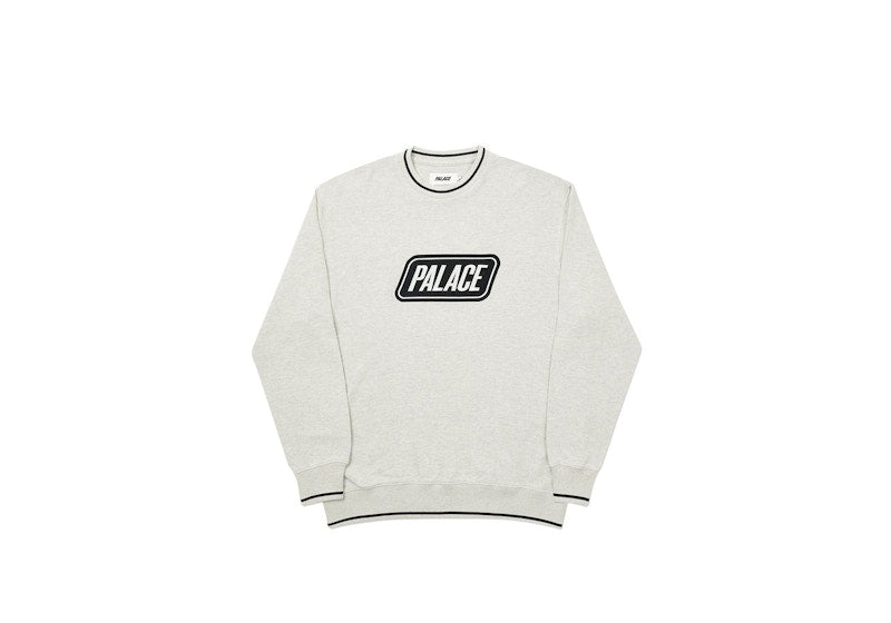Palace Das Palace Waffle Crew Grey Marl