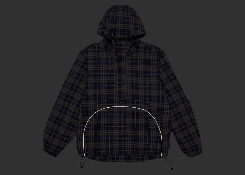 Palace Deflector 1/2 Zip Jacket Navy Check