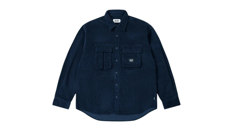 Palace Double Pocket Cord Overshirt Navy
