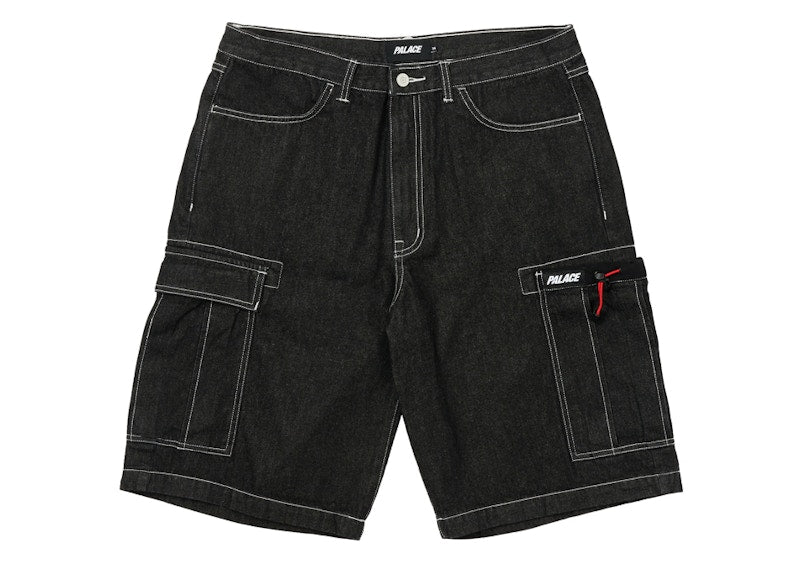 Palace Drawcord Pocket Denim Shorts Black