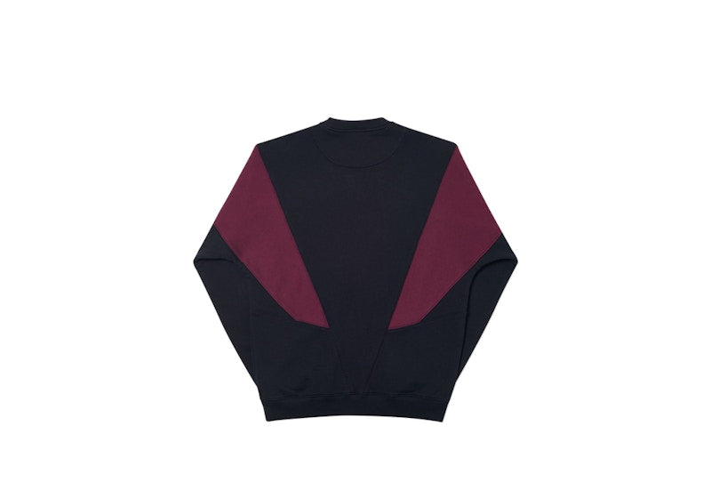 Palace Droppeth Crew Black/Burgundy