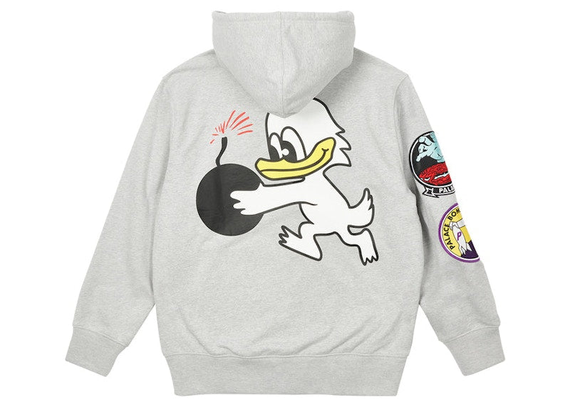 Palace Duck Bomb Hood Grey Marl
