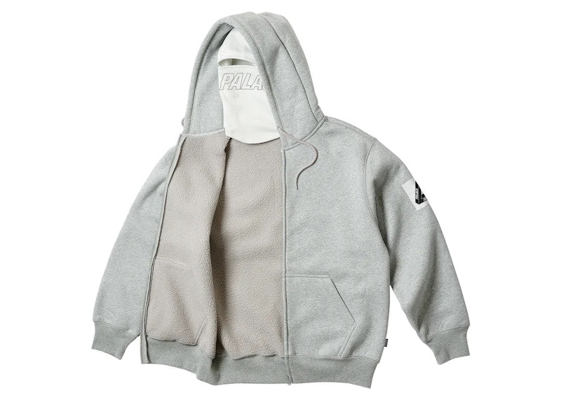 Palace Facemask Shearling Thermal Hood Grey