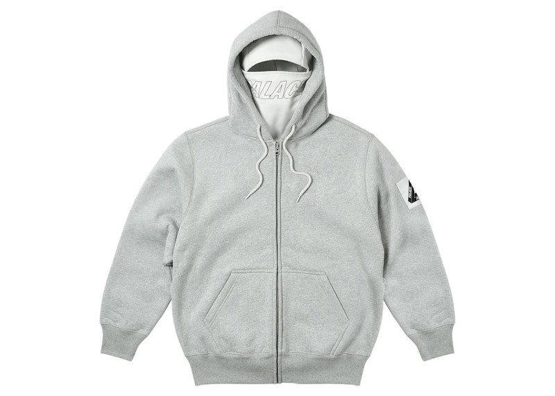 Palace Facemask Shearling Thermal Hood Grey