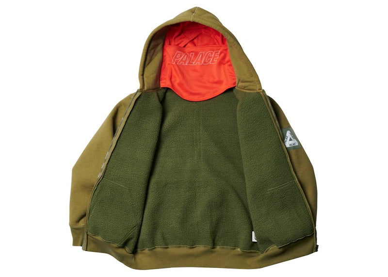 Palace Facemask Shearling Thermal Hood Olive